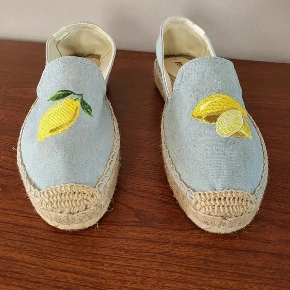 Soludos Lemon Platform Smoking Slipper Espadrilles(9.5) - Picture 5 of 10
